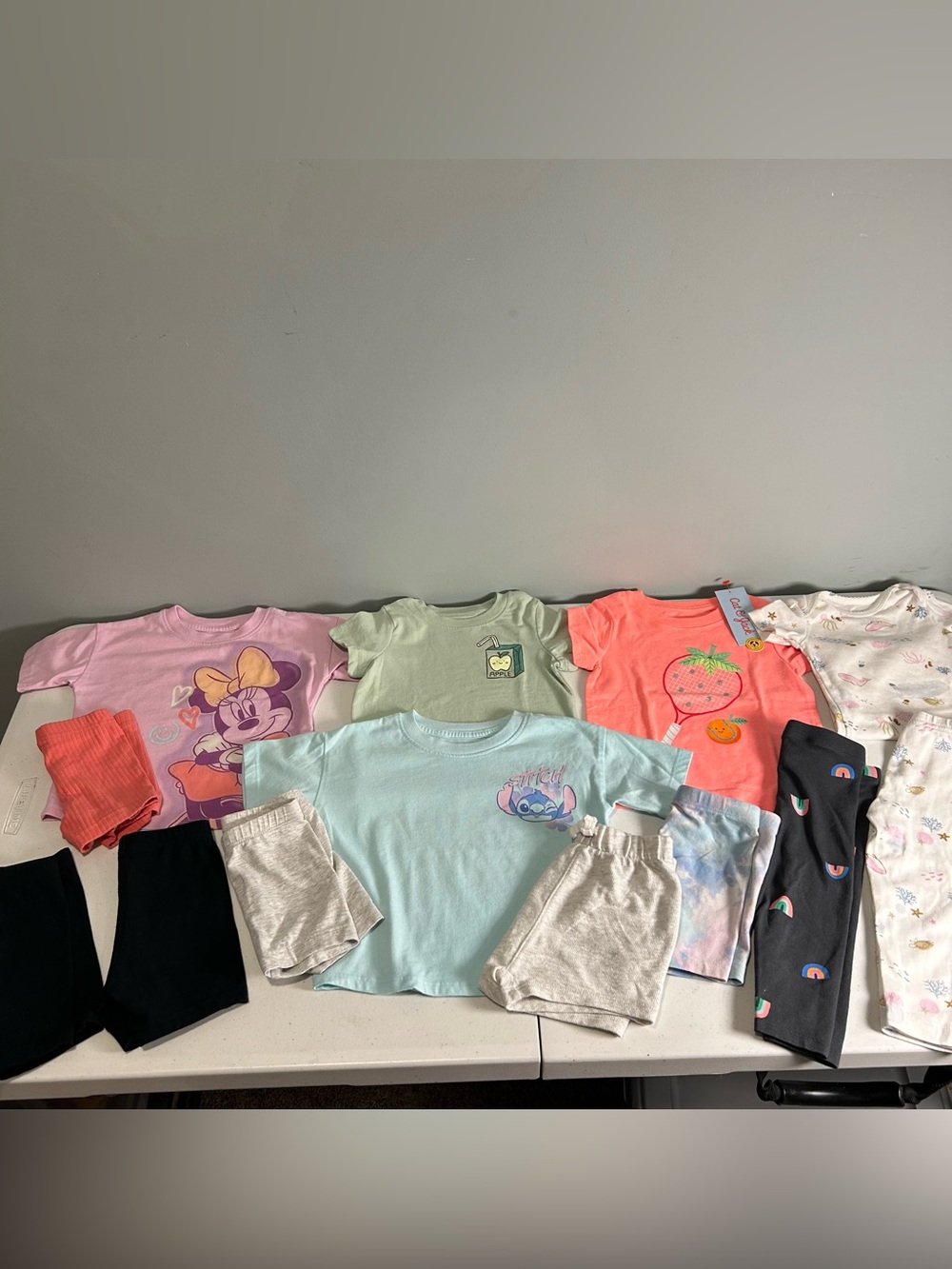 Mixed Summer Bundle Baby Girl Clothes Pants Shorts Shirts 12 Months 13 Pc Lot